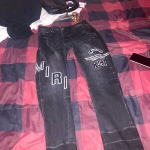 AMIRI Black Graphic Men's Dress Pants